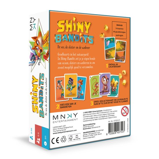 Shiny Bandits De vos, de ekster en de wasbeer