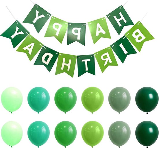 Koboko Vliegtuigverjaardagsdecoratieset, Happy Birthday-banner met