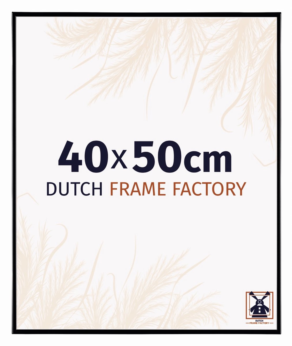 Dutch Frame Factory Fotolijst 40x50 cm - Kunststof - Zwart Hoogglans - Easy
