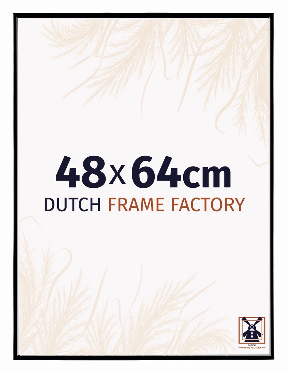 Dutch Frame Factory Fotolijst 48x64 cm - Kunststof - Zwart Hoogglans - Easy