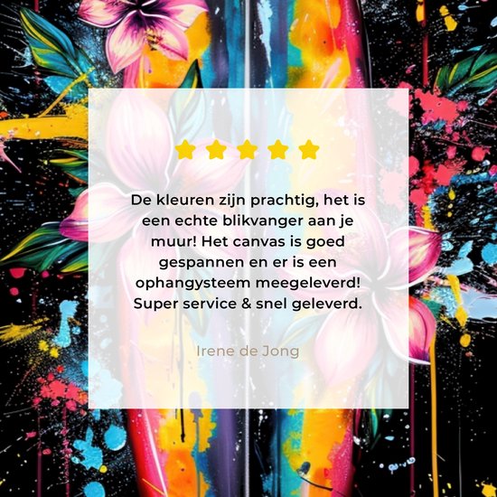 Canvas schilderij 90x60 cm - Wanddecoratie Graffiti - Sport - Surfen - Zomer - Muurdecoratie woonkamer - Slaapkamer decoratie - Kamer accessoires - Schilderijen op canvas