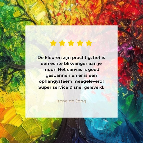 Peinture sur toile 120x80 cm - Décoration murale Arbre - Coloré - Moderne - Abstrait - Décoration murale salon - Décoration chambre - Accessoires de chambre - Peintures