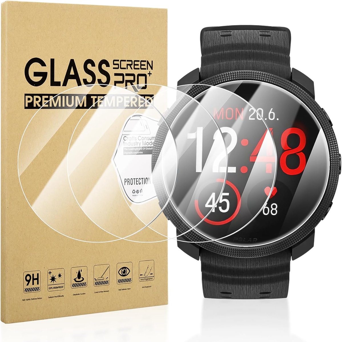 Schermbeschermer voor Polar Vantage M3 - 4 Stuks HD Gehard Glas