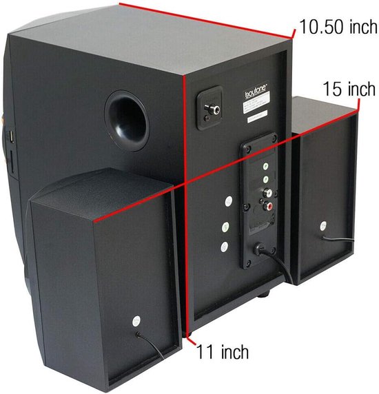 Krachtige 2.1 Bluetooth Home Cinema Speakers met Subwoofer — afbeelding 5