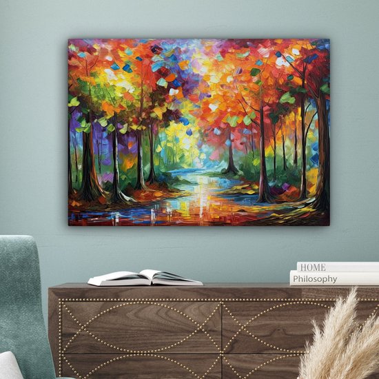 Tableau sur toile - Art coloré 80x60 - Accessoires de décoration de chambre - Toile murale - Tableaux modernes salon - Décoration murale chambre - Décoration murale cuisine - Toile murale intérieur - Décoration maison - Accessoires de maison
