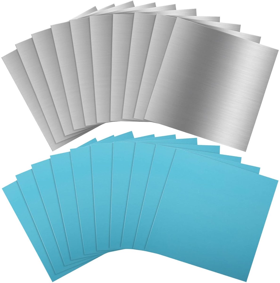 Aluminium Platen 20 Stuks 0,5 mm 15 x 15 cm - Sterk en Duurzaam voor Doe-Het-Zelf Projecten