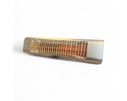 W2Go Red Line Terrasverwarmer op Stekker 2,0 kW Carbon Heater met Minimale Lichtafgifte – Compact, Elegant en Krachtig – Ideale Elektrische Heater Voor Terras, Overkapping, Horeca en Binnen/Buiten Gebruik - Grijs