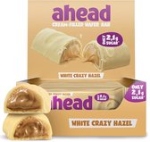 ahead Crèmewafelrepen – Wafelreep met Roomvulling – Doos 12×30 g – Zonder Toegevoegde Suikers – Glutenvrij – Eiwitbron – Max. 2,4 g Suiker per Reep