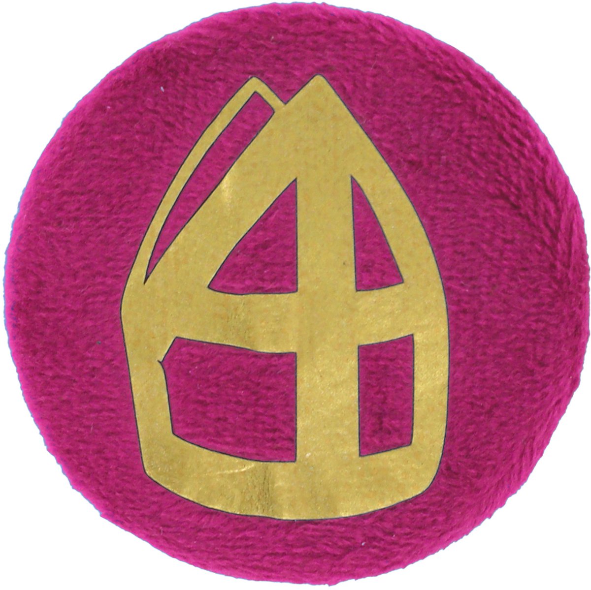 Pieten Button Met Mijter - Baretspeld - Roze