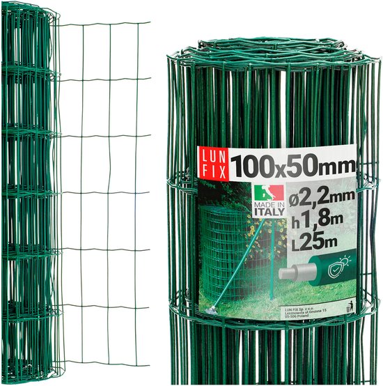 LUN FIX - Tête de soudage 100*50 fi 2.2 PVC h1.8m - pour la réalisation de constructions robustes - Vert - 25m