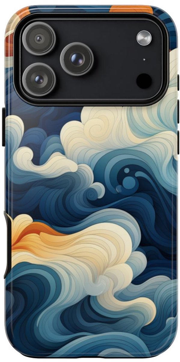 Abstracte Golvende Patronen – Telefoonhoesje Geschikt voor iPhone 17 Pro Max