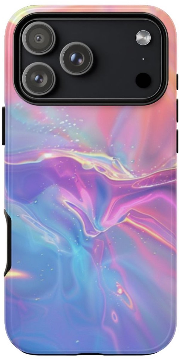 Holografisch Gradient Abstract Ontwerp – Telefoonhoesje Geschikt voor iPhone 17 Pro Max