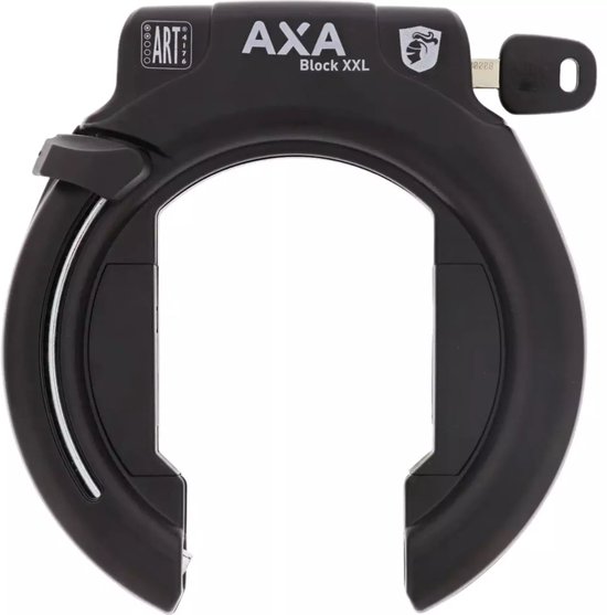 AXA Block XXL - Ringslot voor fietsen met brede banden - ART 2 sterren keurmerk - Frameslot - Met plug-in mogelijkheid - Zwart