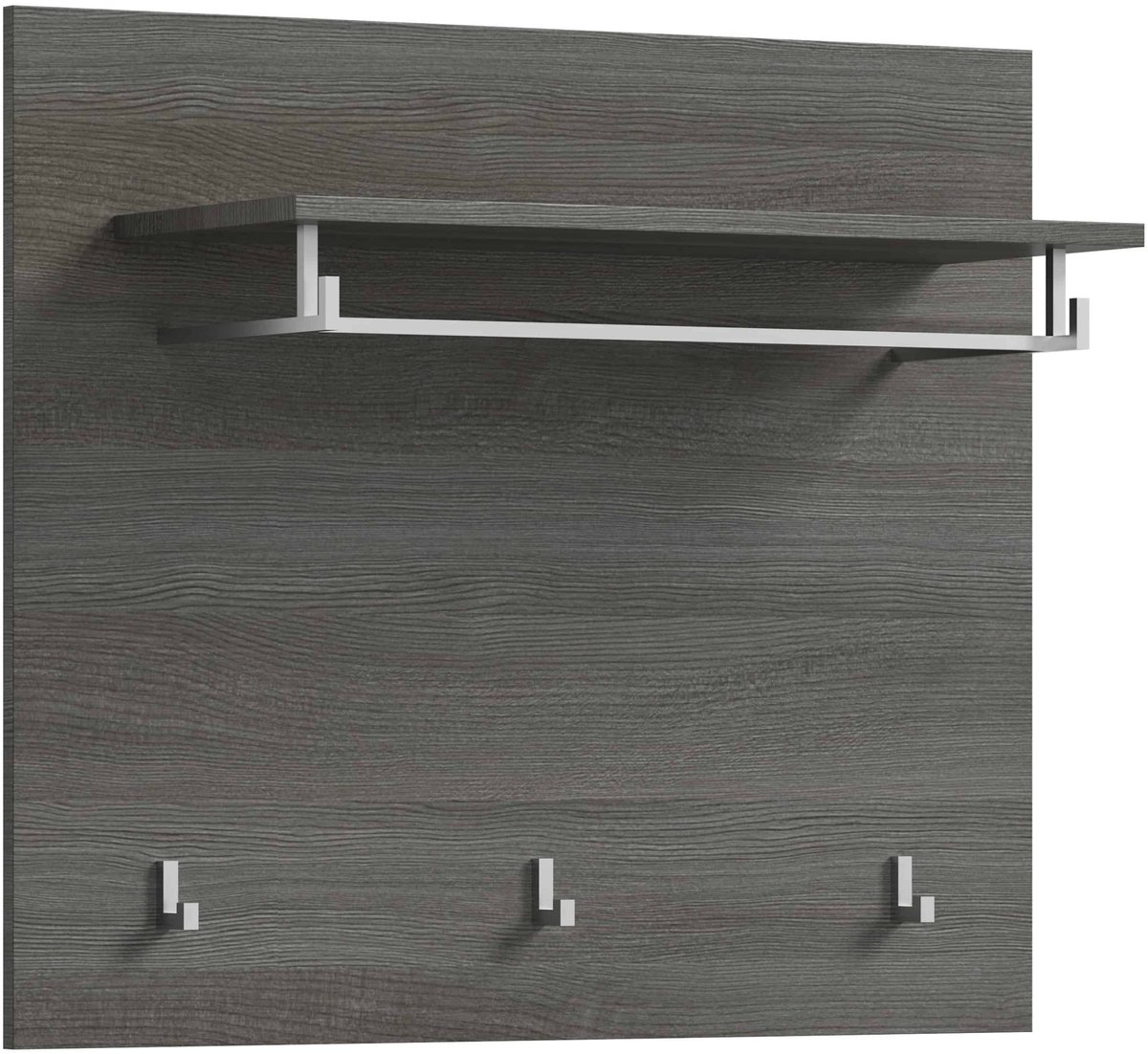 Furnilux Salsa garderobepaneel wit hoogglans MDF TZ rookzilver NB - 27x80x70cm