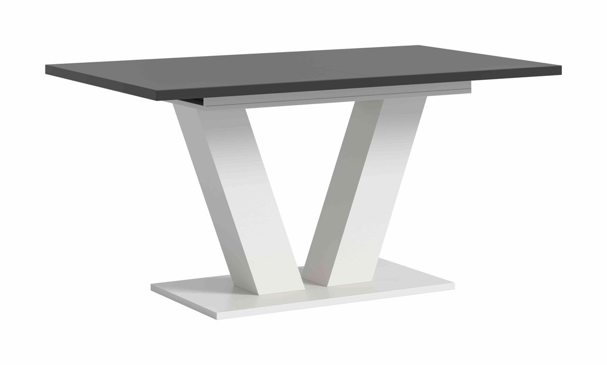 Furnilux Motion eettafel V uitschuifbaar grijs NB wit NB - 90x150x76cm wit, grijs