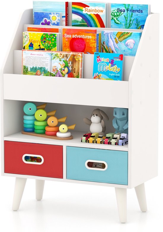 Boekenkast - opbergkast voor kinderkamer - speelgoed opbergkast - met