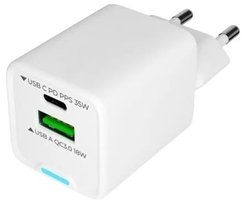 OneOne 35W super snellader met 2 poorten. USB C en USB A. GAN Quick Charge lader. PD PPS oplader adapter past op Kobo (Rakuten) eReader Elipsa, Elipsa 2E, Sage, Libra 2, Libra Colour, Clara 2E, Clara Colour, Clara BW - Kindle (Amazon) Scribe