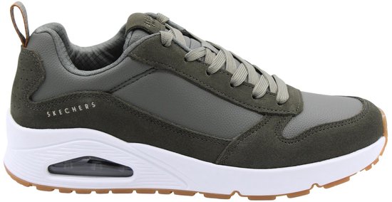 Skechers Uno - Stacre Baskets pour femmes pour hommes - Vert olive - Taille 44