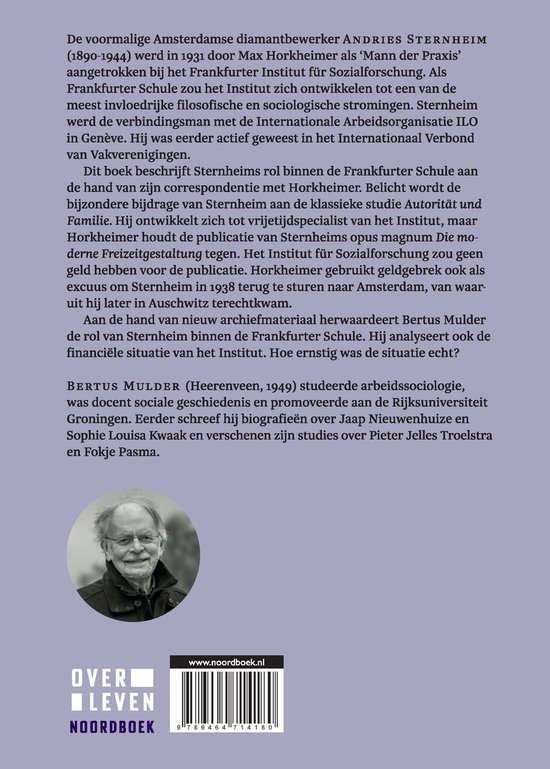 Portret van Bertus Mulder, auteur van 'Andries Sternheim'.