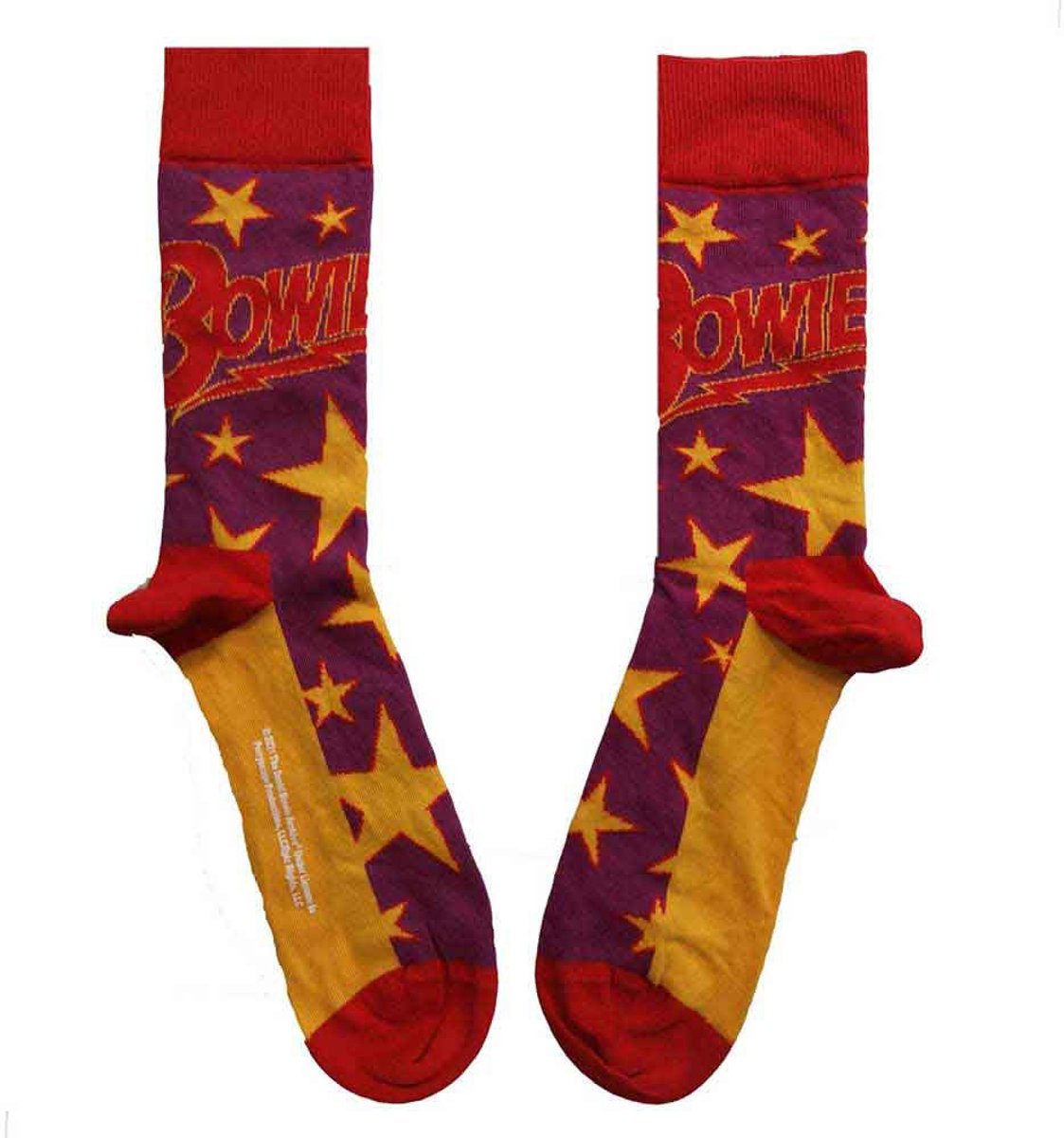 David Bowie - Stars Infill Enkelsokken - Paars