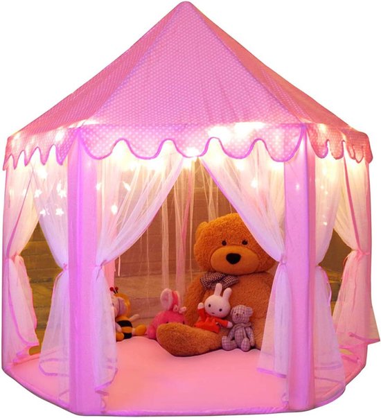 Homeblend® Prinsessen Speeltent - Tent - Speeltent - Groot Kindertent Kasteel Binnen & Buiten – 140x135cm