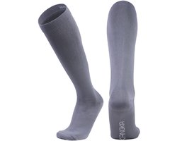 KANGKA® Compressiekousen Maat 39-42 (L/XL) - Grijs - Steunkousen voor Zittend en Staand Beroep - Reissokken - Compressie sokken voor Hardlopen, Wandelen, Vliegtuig