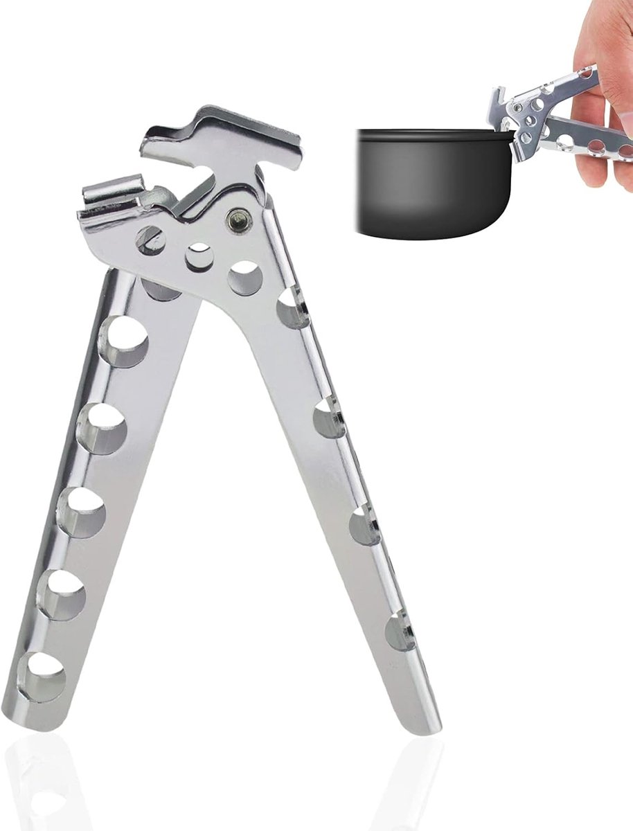 JeiibrZui 1 pannenklem met hittebestendig aluminium, ergonomische keukenklem, veilig gereedschap voor hete pannen en kommen