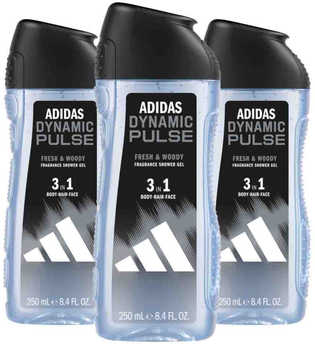 Adidas Shower Gel Dynamic Pulse - 3 x 250 ml - Voordeelverpakking