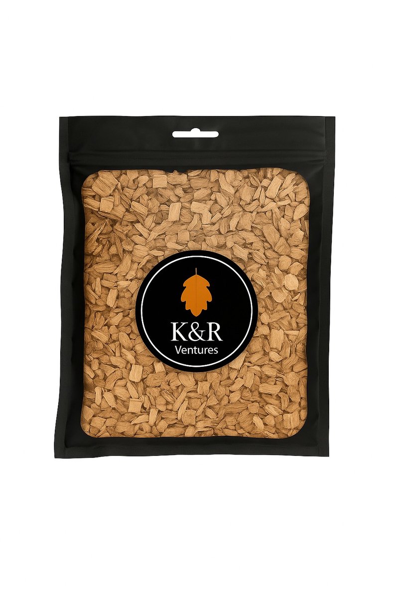 K&R Ventures® Premium Eiken Houtsnippers – Whiskey Smoker & Cocktail Rookhout – Kleine Snippers voor Mixologie – Intense Rooksmaak voor Whiskey, Bourbon & Cocktails – Perfect Cadeau voor Mannen & Vaderdag