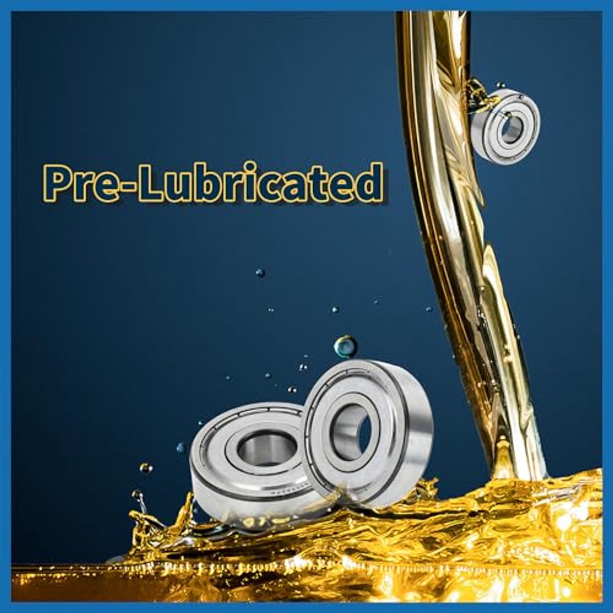 6303ZZ Deep Groove Ball Bearings P6 17x47x14mm Lubricated Bearings Double Metal Seal Tone Scooter Skateboard Wheel Pack of 2