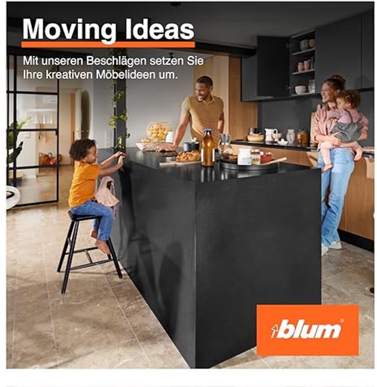 Blum 71T7500N Clip top Blumotion meubelscharnier zijwandaanslag