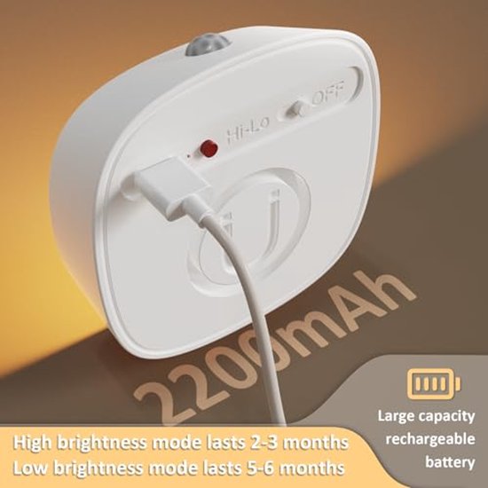 Accu-traplicht met Bewegingssensor | LED Nachtlampje | Draadloze Wandlamp | Warmwit | Sensor Trapverlichting — afbeelding 4