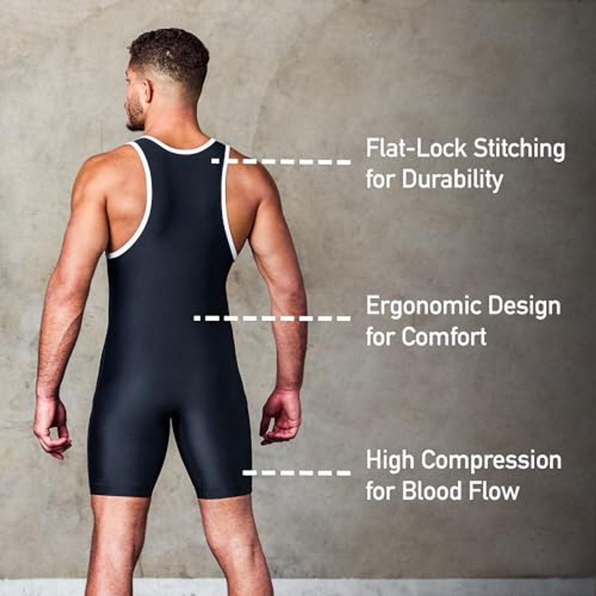 Wrestling Tanktop voor Heren - Powerlifting en Standaard Worsteluniform