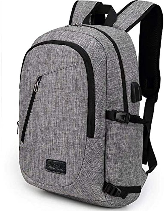 Grote waterdichte laptoprugzak met USB-oplaadpoort - past op 15,6 inch