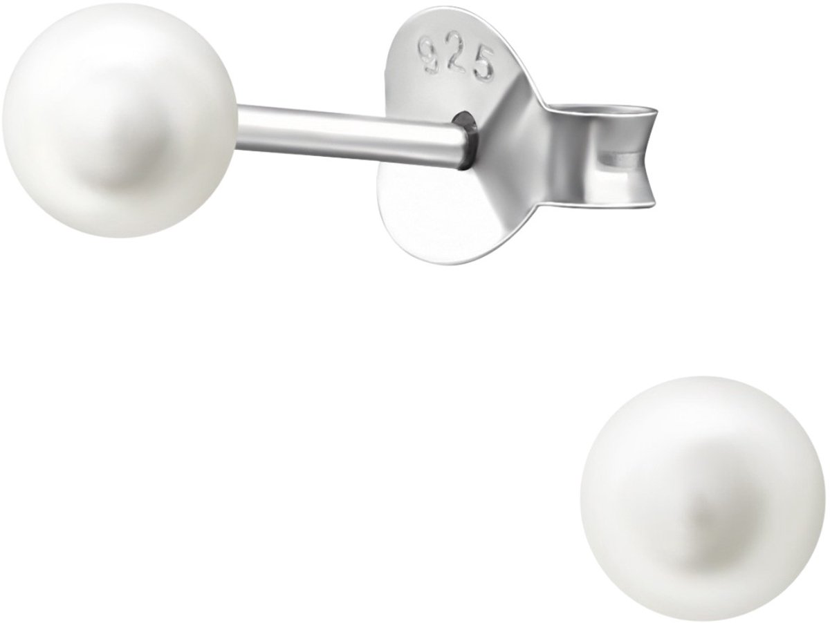 925 Zilveren Oorknopjes 4 mm – Minimalistische Stud Oorbellen voor Dames en Heren