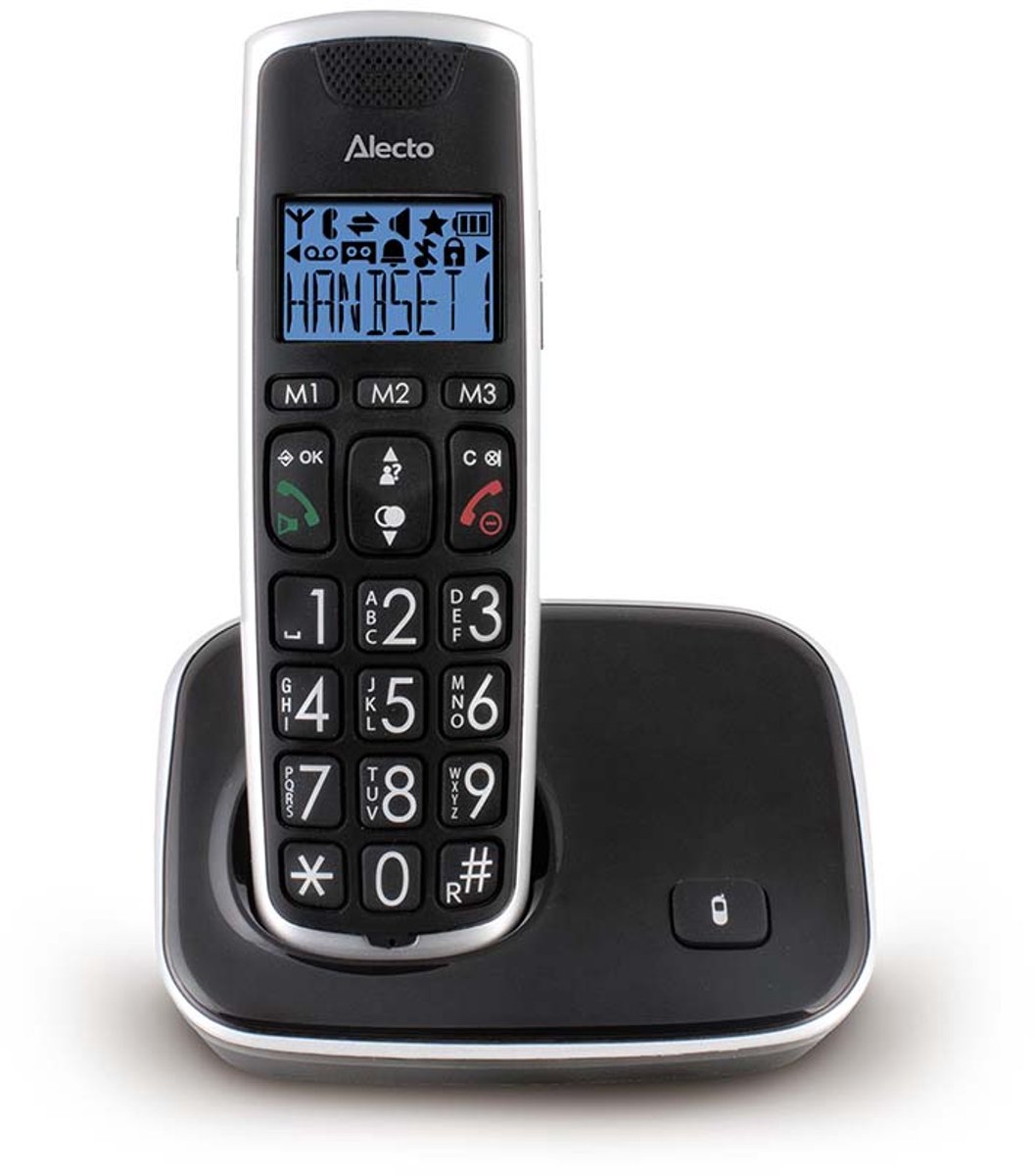 Alecto FX-6000 DECT telefoon - Senioren - Grote toetsen - Zwart