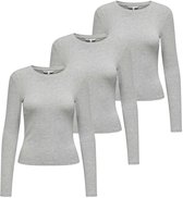 ONLY Haut à manches longues et col rond ONLRILEY TOP Set de 3