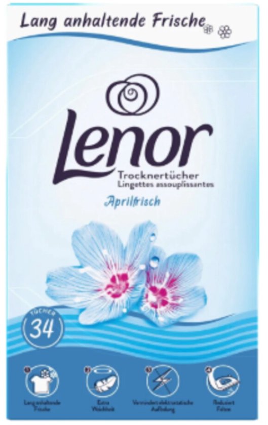 Lenor Droogtrommeldoekjes Aprilfris - 34 stuks