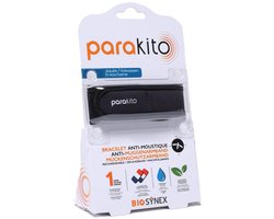 Para'kito - Anti Muggen armband - Zwart - Hervulbaar - Volwassenen - Anti insect - Herbruikbare Anti Muggen Armband