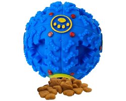 Nobleza Hondenspeelgoed - Snack speelbal hond - Intelligentie speelgoed hond - 7 cm - Voedselbal - Blauw