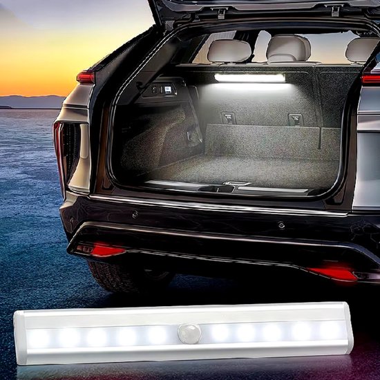 Vyzio - LED Bewegingsmelder Nachtlampje - Op Batterijen - 10 LED's 350 Lumen - Draadloos - Voor Kast Trap Gang - LUMICOM van LUMICOM — afbeelding 3
