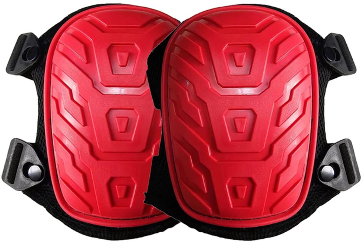 Kniebeschermersset van schuimrubber - kniebeschermers - kniebeschermers volwassenen - Kniebeschermers voor autoreparatie - Beschermende kleding voor buitensporten - Rood