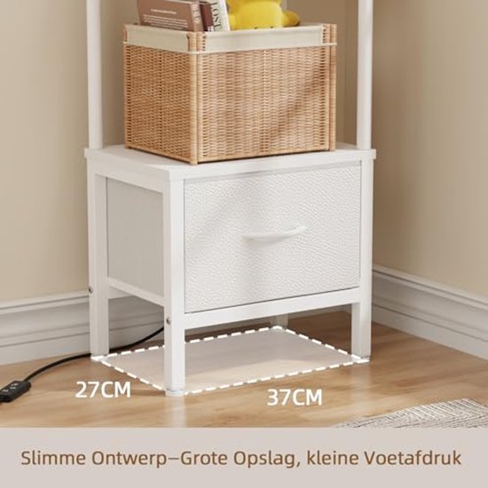 Goodivery ® Moderne 5-Lagen Hoekboekenkast met Industriële Open Houten