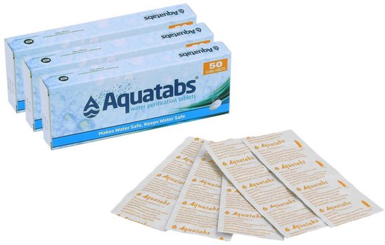 BCB water zuiverings tabletten - 150x stuks - preppen/noodpakket/survival
