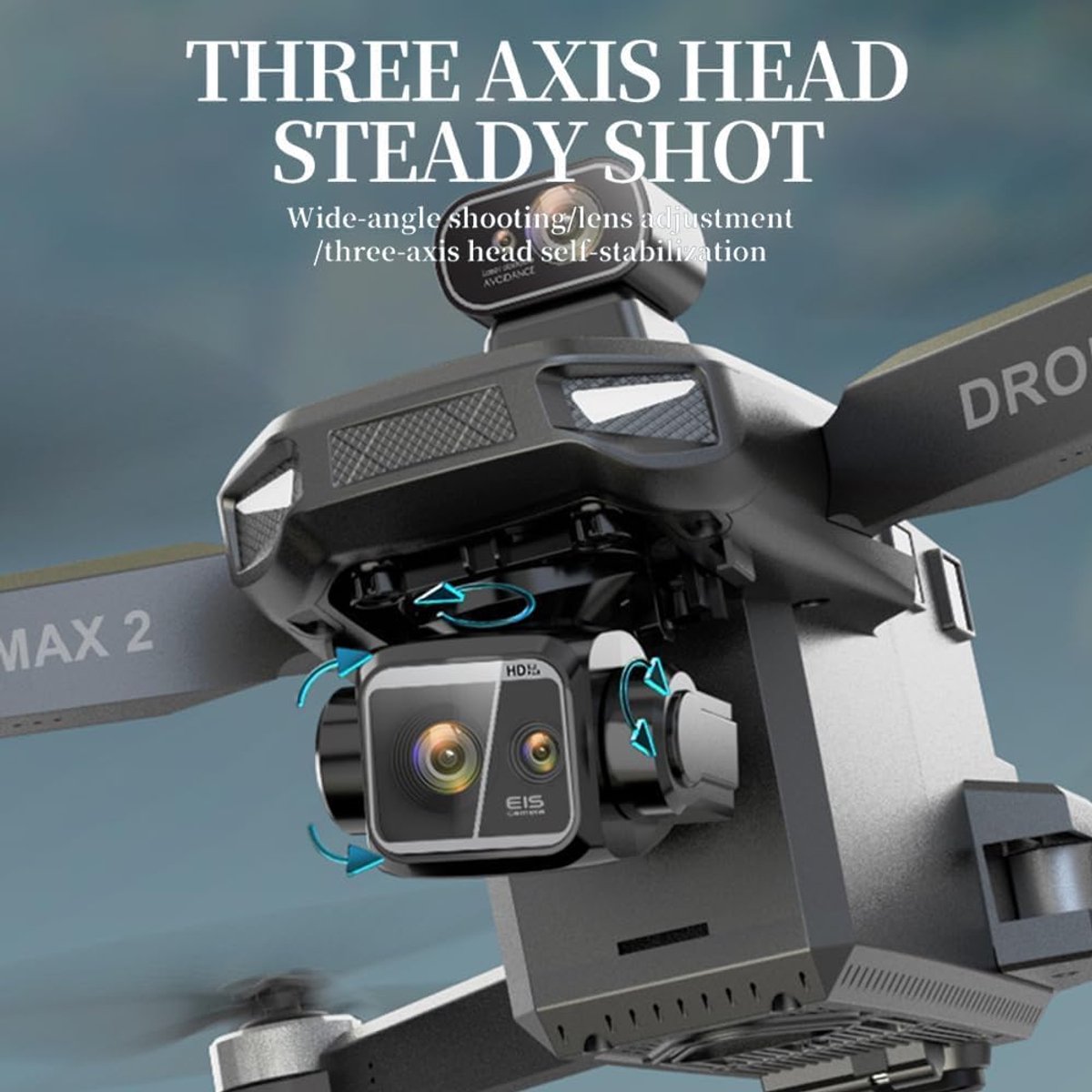 Indsutrialhome KF104 MAX2 Drone met Camera 4K voor Volwassenen – 6 km Bereik, RC Quadcopter met Scherm, 3-Axis Gimbal, 360° Obstakel Vermijding, Professionele Drones met 3 Batterijen