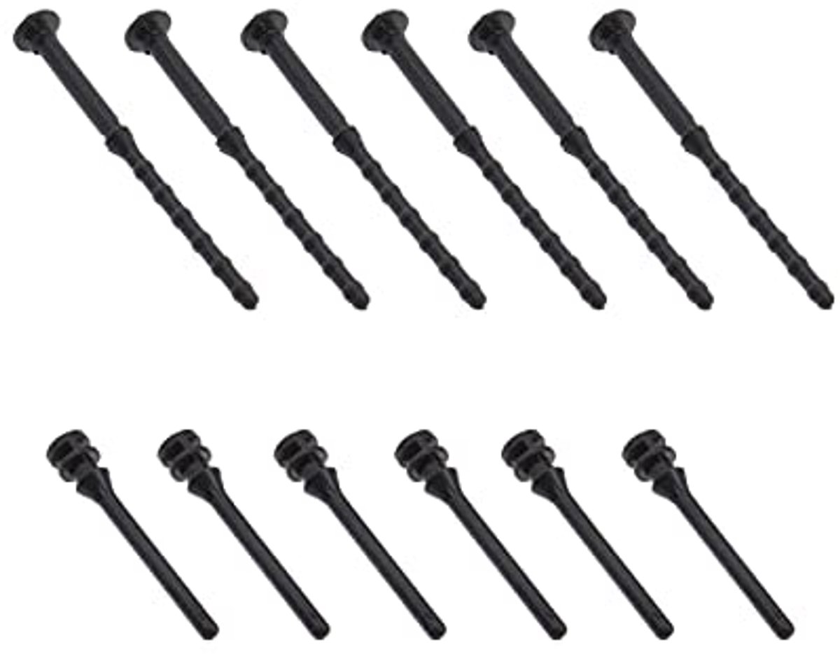 100pcs 43mm&65mm Rubber Fan Mount CPU Fan Mounting Pin Rivet Black Soft Rubber Reduce Noise Anti-Vibration Screws