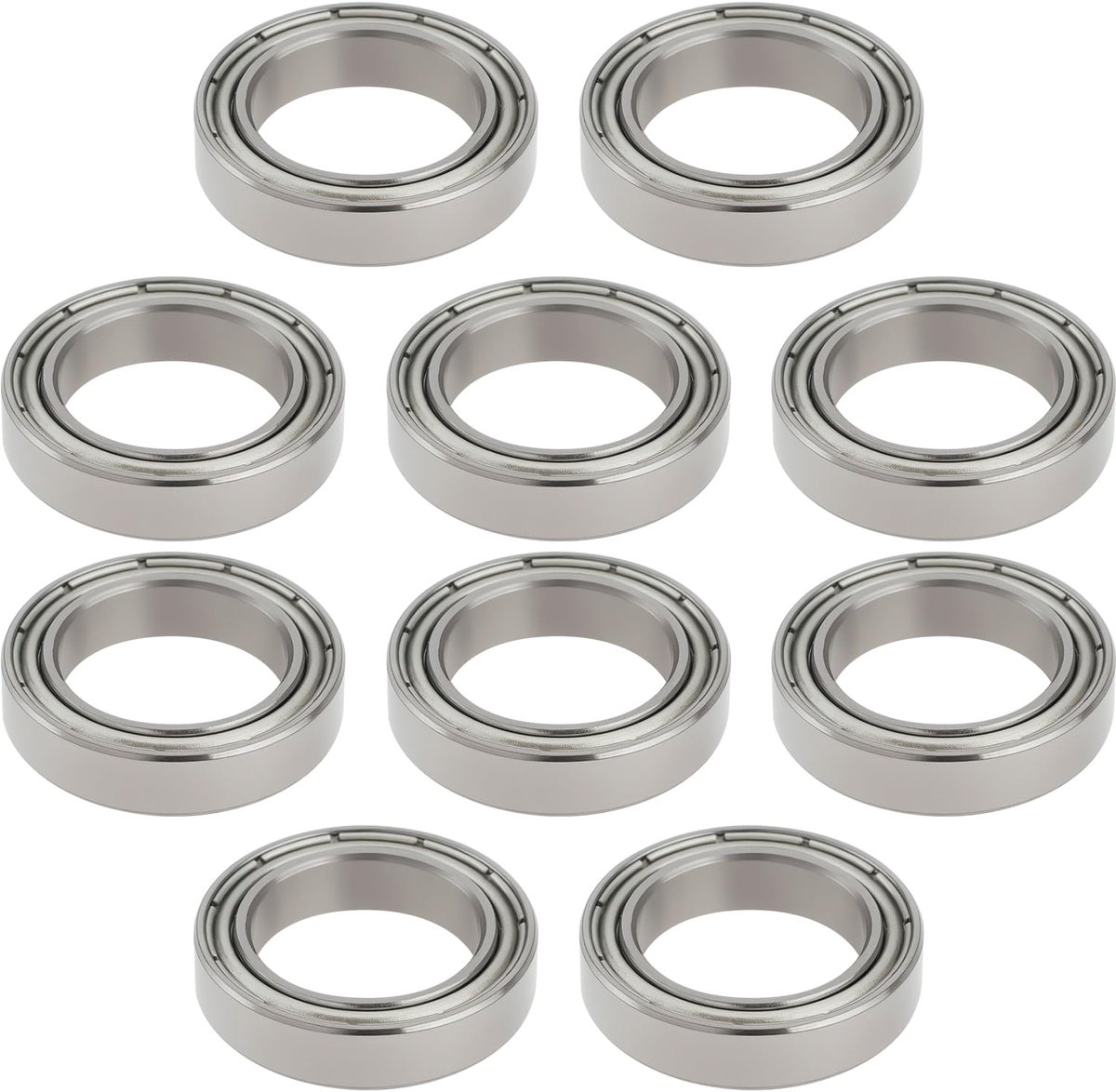 10Pcs 6701ZZ Steel Dual Metal Sealed Ball Bearings 12mm Inner Diameter 18mm Outer Diameter 4mm Thickness 12x18x4mm Double Metal Shielded