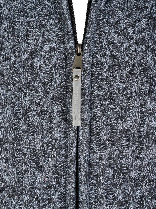 Bjornson - Gilet d'hiver en maille torsadée anthracite Gus Bjornson - taille 6XL