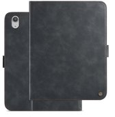 Hoes geschikt voor iPad 11 en iPad 10 Hoes met Pencilhouder - Solidenz Urban Book - 10.9 - Zwart