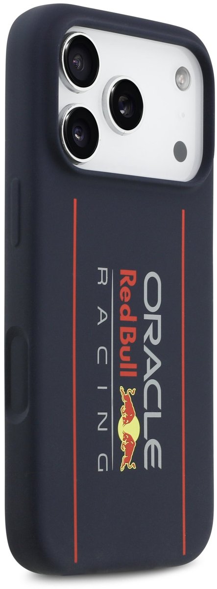 Red Bull Siliconen Hoesje Geschikt voor iPhone 17 Pro Max - Navy - MagSafe Compatibel - Vertical Logo Design - Schokbestendig van Merkloos — afbeelding 2